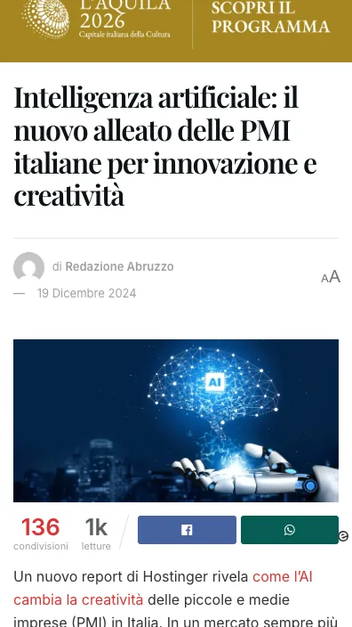 Anteprima dell’articolo: AbruzzoLive
