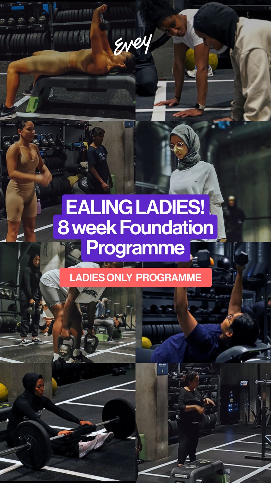 Meta-advertentie 2 voor de fitnessprogramma’s voor vrouwen van Evey Training