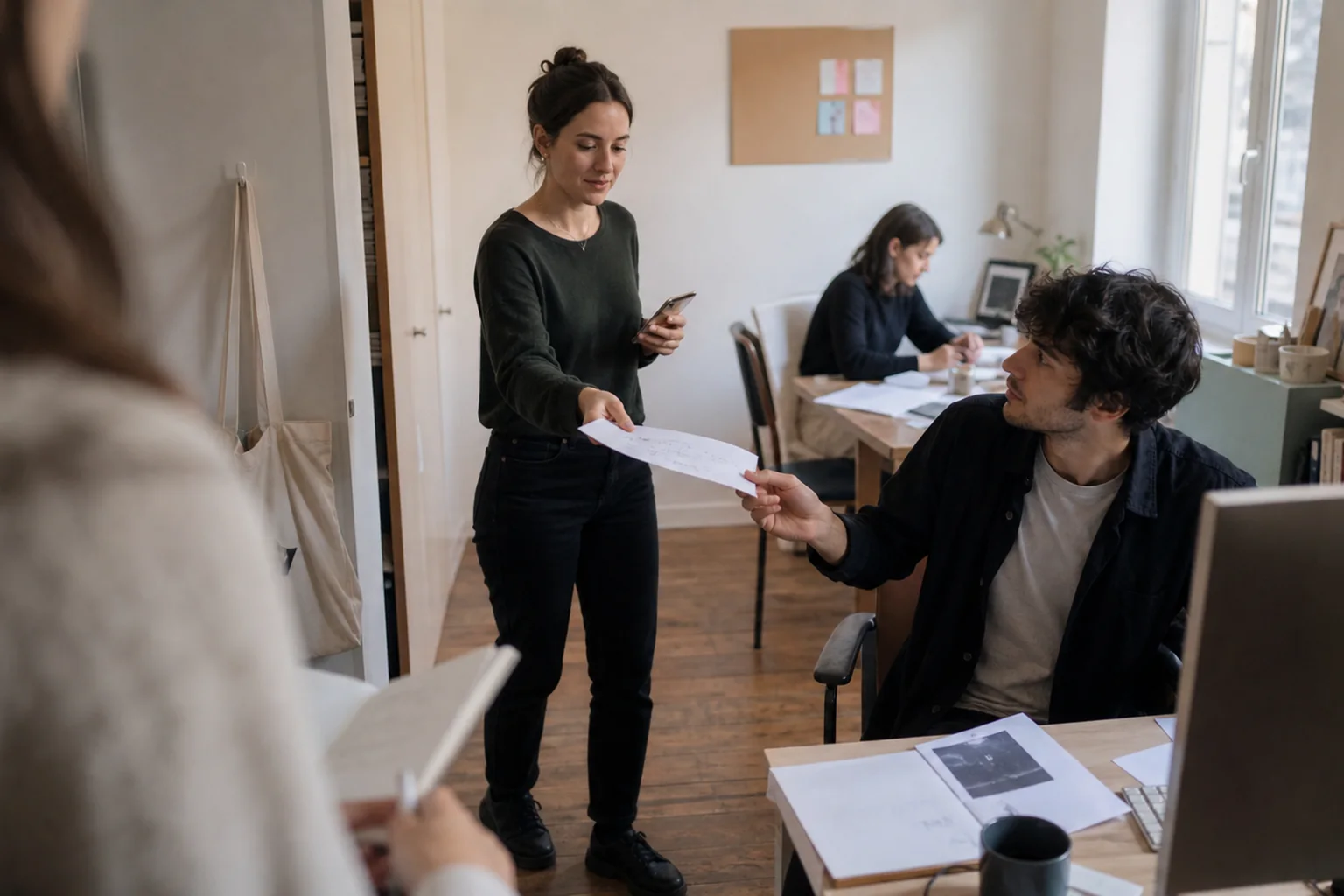 Un project manager affida una nuova priorità di marketing allo specialista più adatto