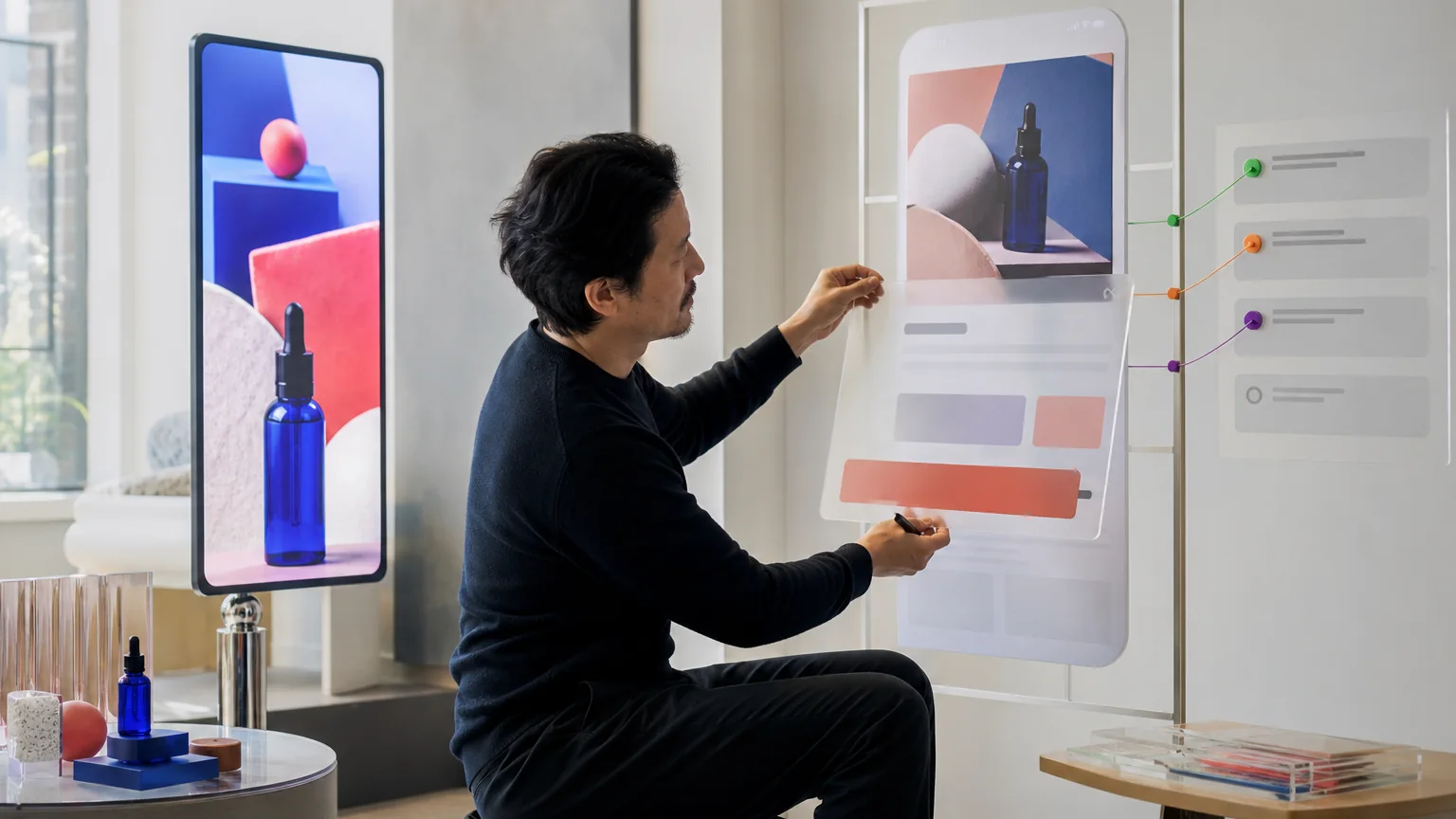 A creative technologist connecting a vertical social ad to a mobile landing page