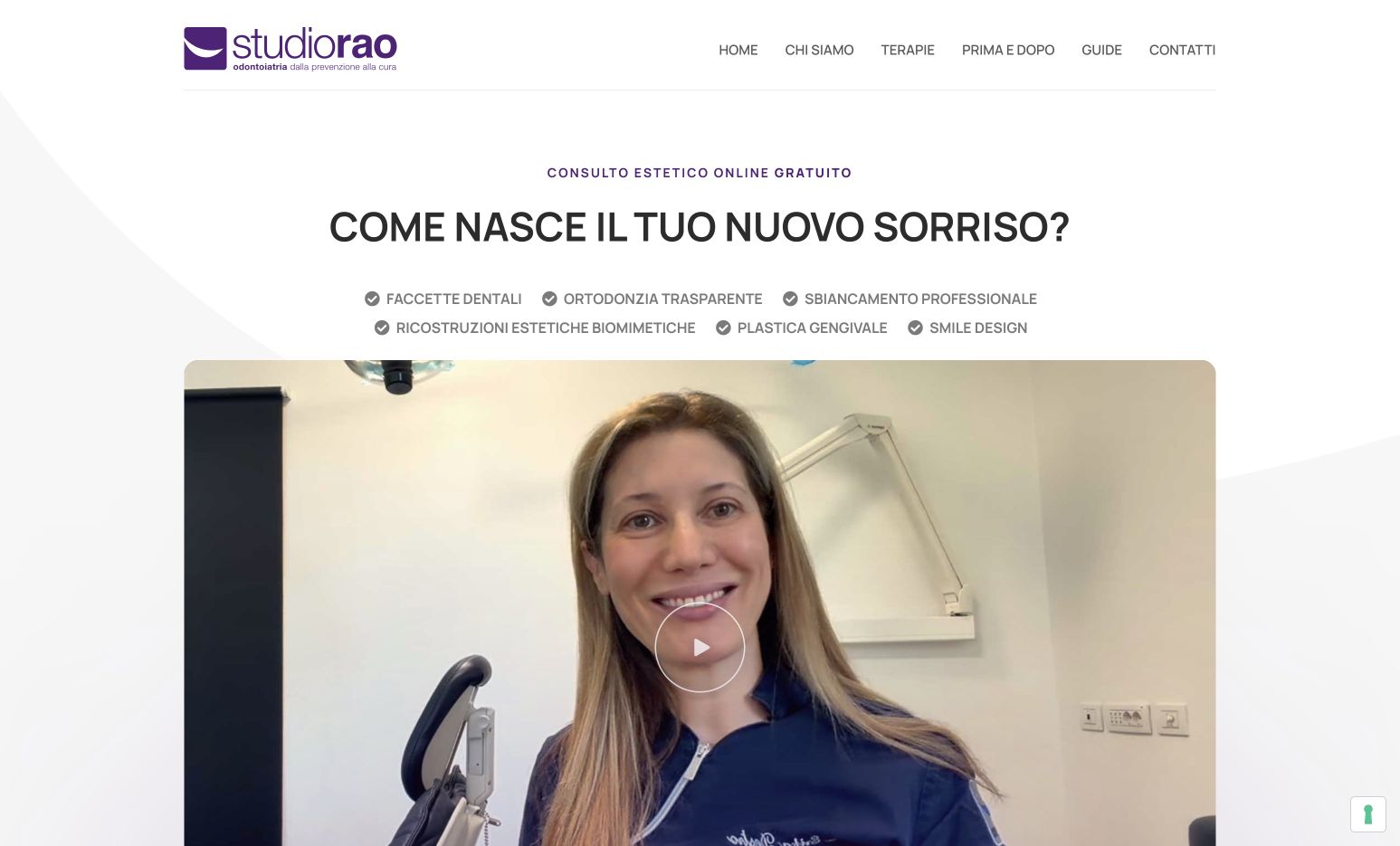 Studio Rao online aesthetic consultation landing page