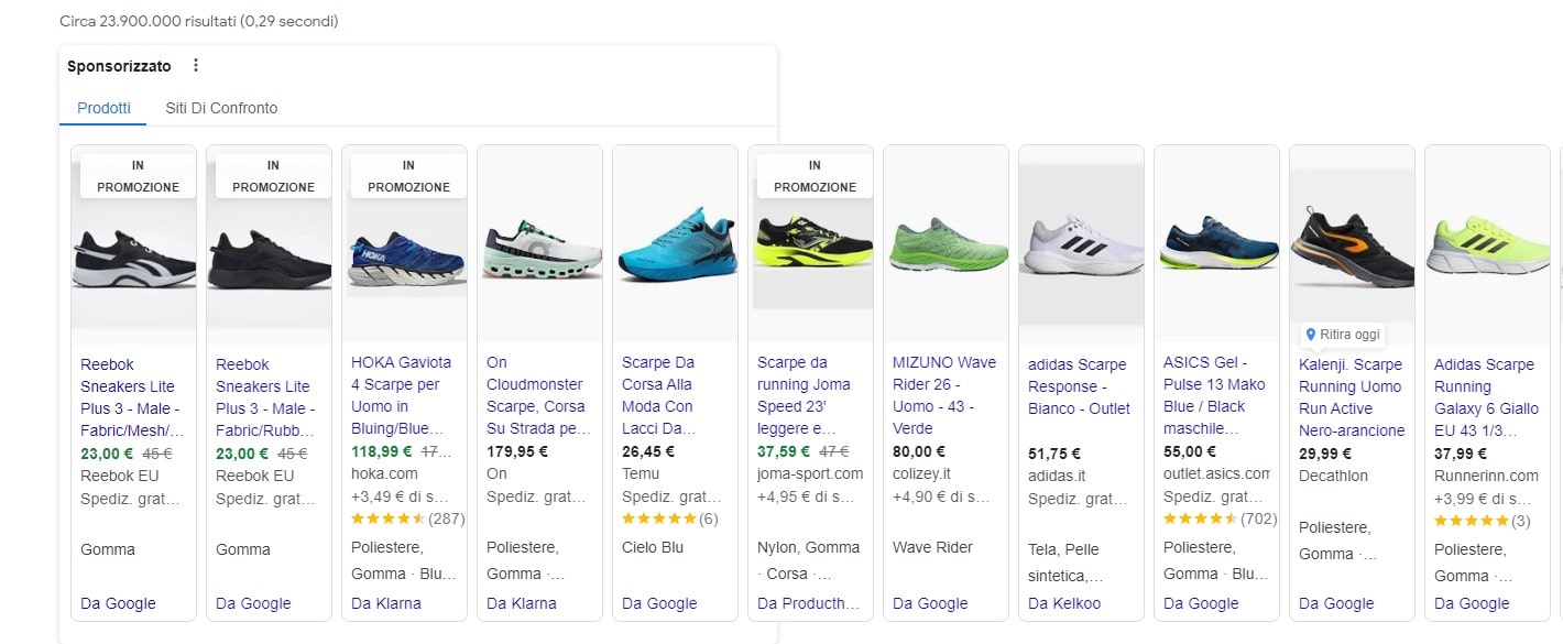 campagna shopping corso google ads